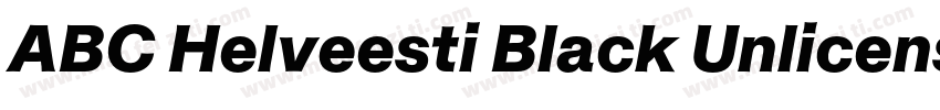 ABC Helveesti Black Unlicensed Tria字体转换